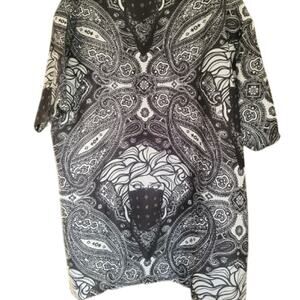 Crooks & Castles Black and White Paisley Button Down Shirt